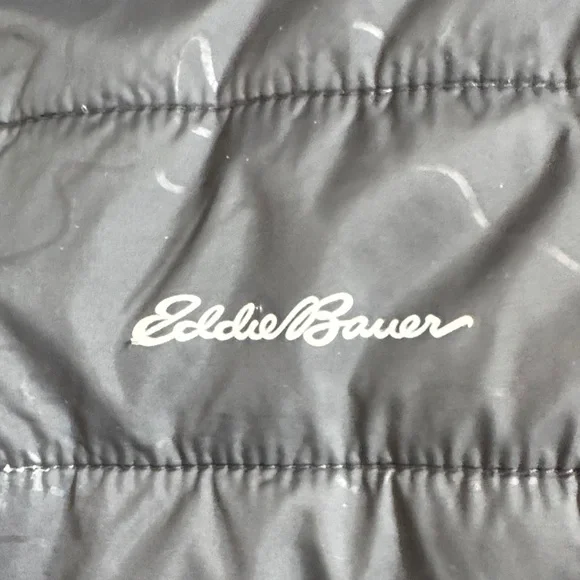 Eddie Bauer Zip Up Hoodie Fleece-Lined Black Jacket with Neon Trim Size S - Picture 3 of 6